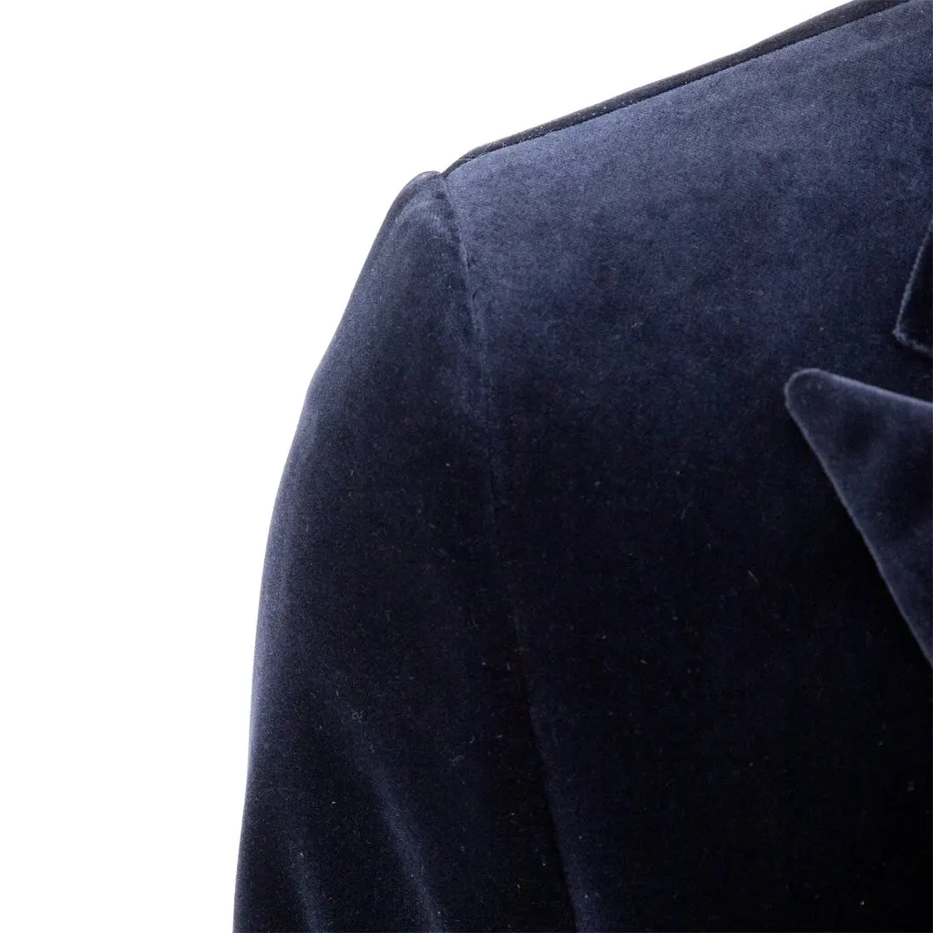 Dior Velvet Blazer - '00s Navy Velvet Good - Box View