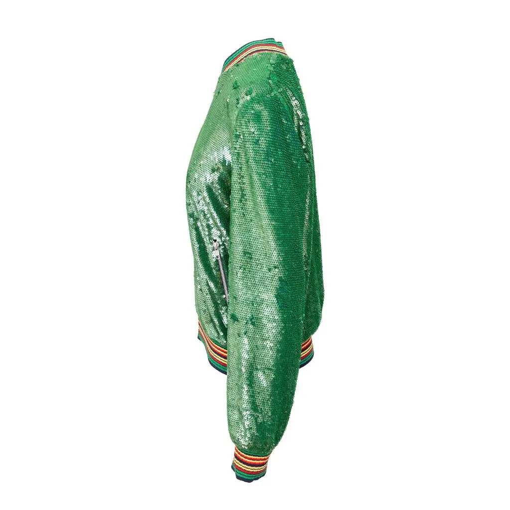 Ashish Sequin Bomber Jacket - '10s Red Cotton Good - Back View