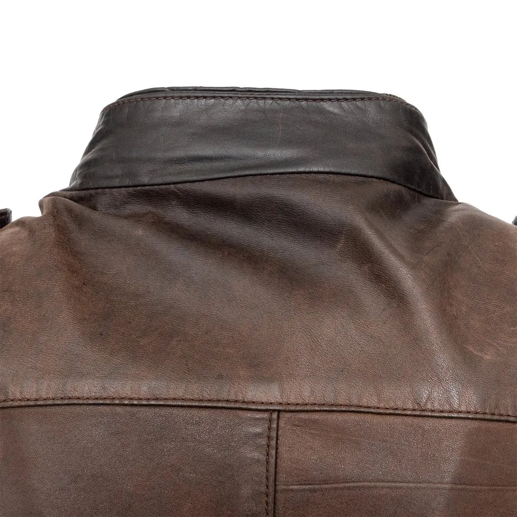 Unsigned Brogden Leather Jacket - '00s Brown Leather Good - Box View