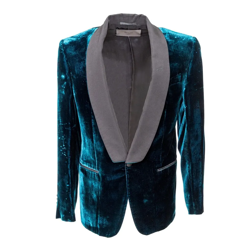 Bally Velvet Blazer - '10s Black Velvet Good - Front View