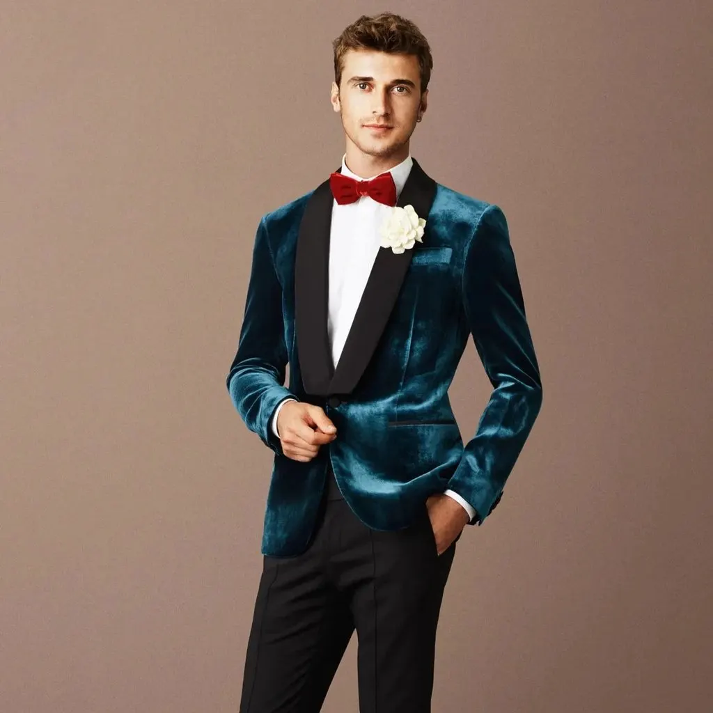 Bally Velvet Blazer - '10s Black Velvet Good - Back View