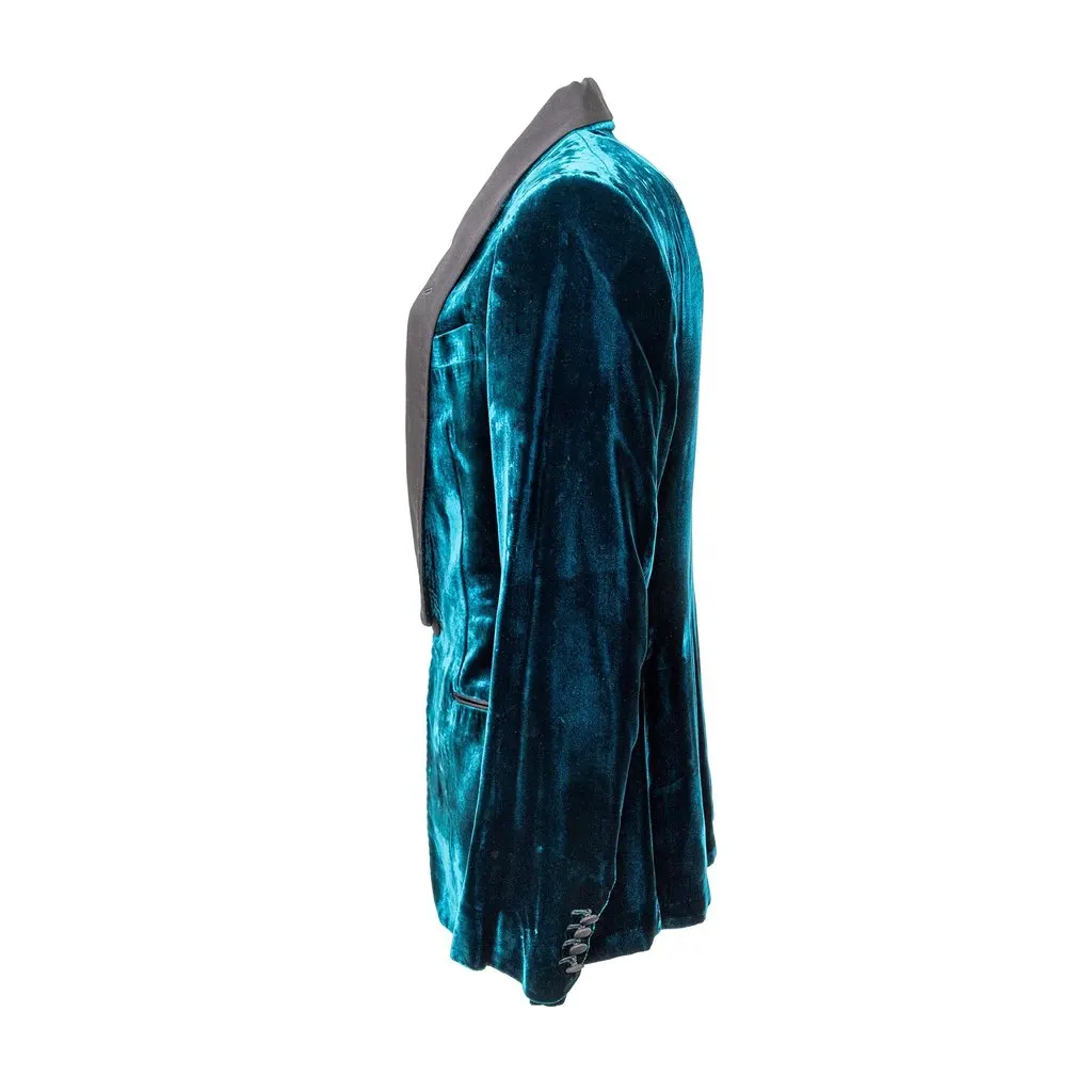 Bally Velvet Blazer - '10s Black Velvet Good - Inside View