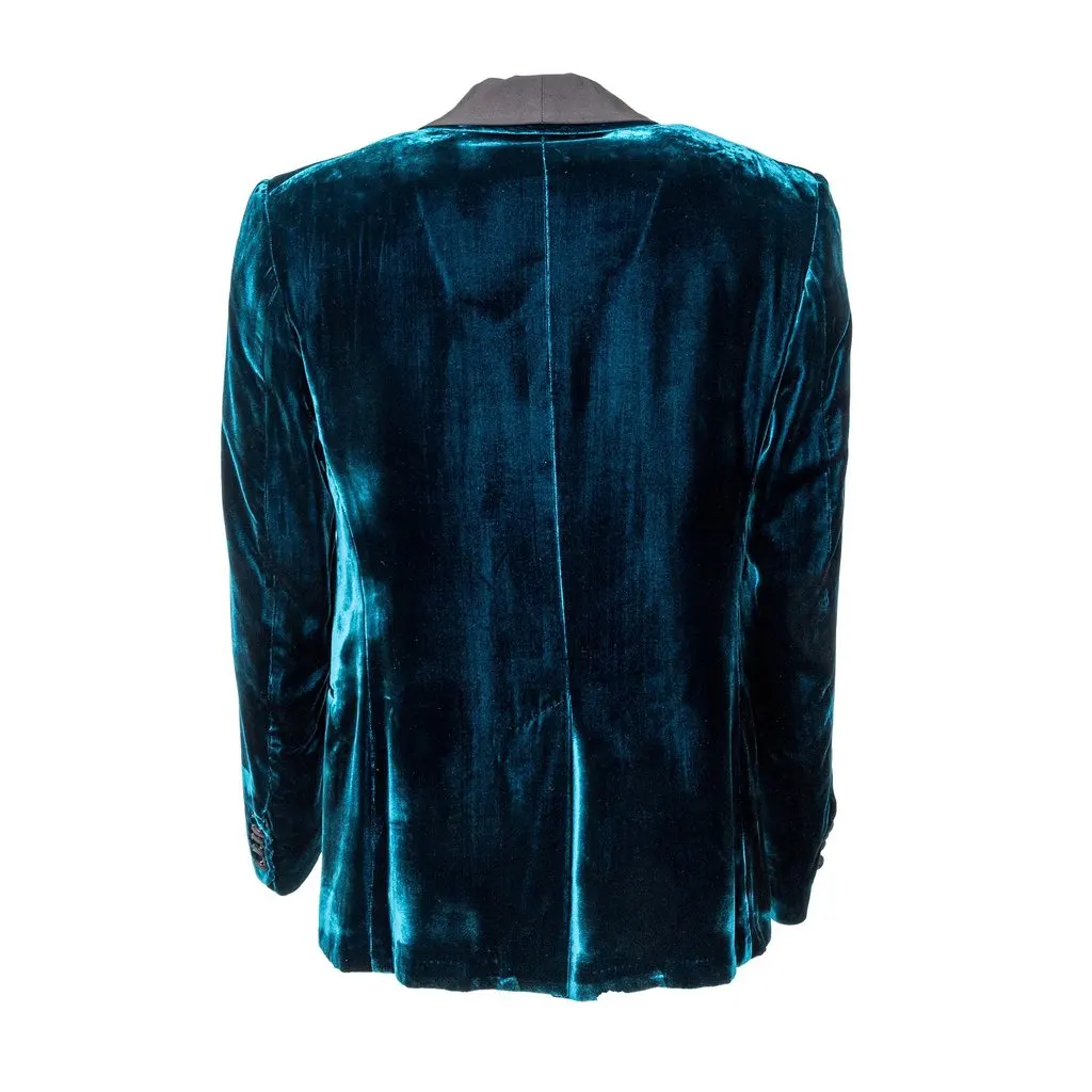 Bally Velvet Blazer - '10s Black Velvet Good - Model View