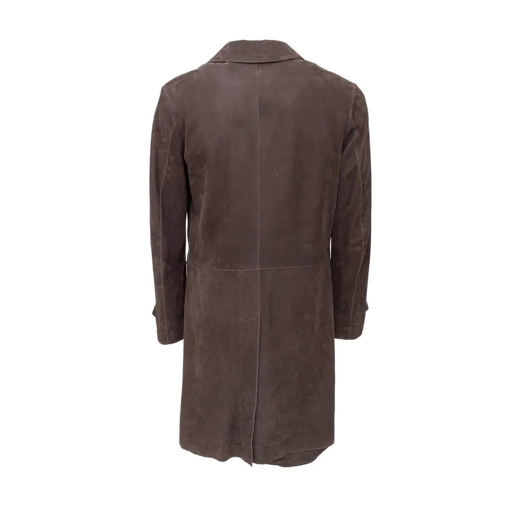 Bally Suede Leather Jacket - '10s Brown Suede Good - Inside View
