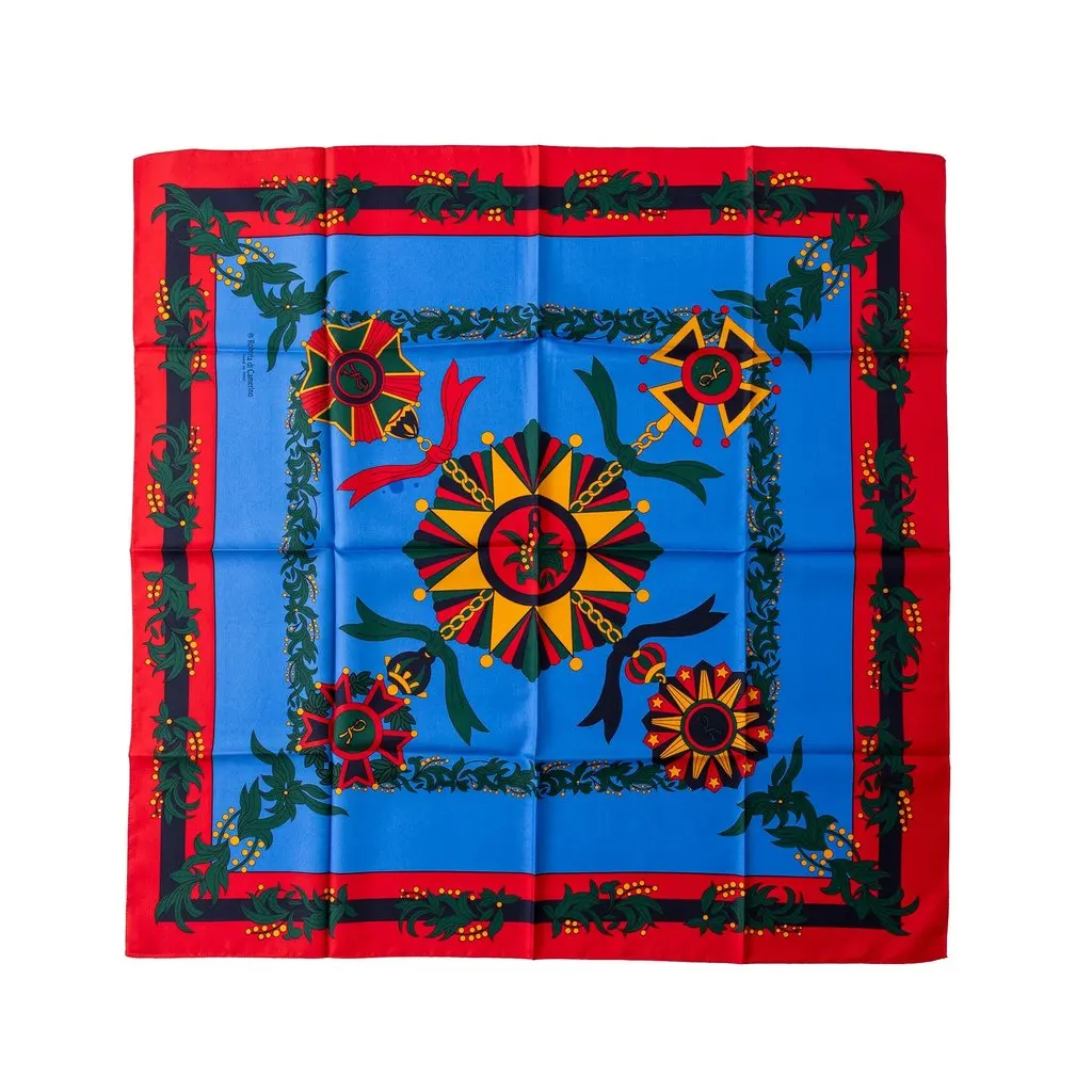 Unsigned Vintage Scarf - '80s Red Wool Good - Front View