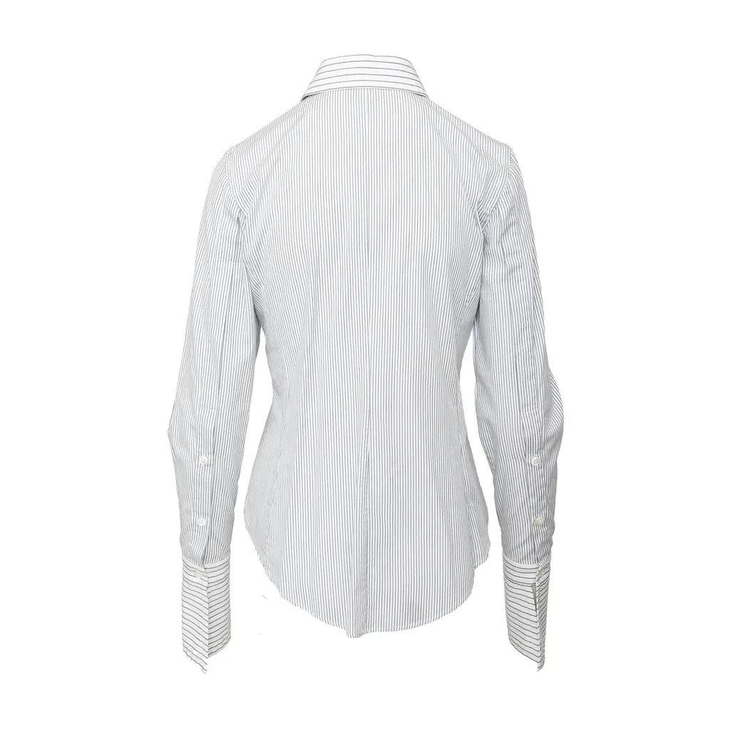 Gianfranco Ferré Stripe Shirt - '00s Red Cotton Good - Inside View