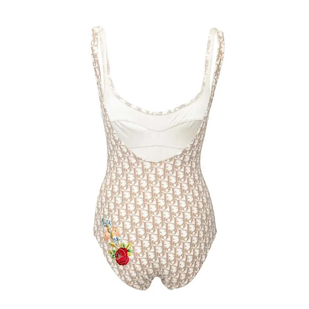 Christian Dior Dior By John Galliano Monogram Bodysuit - '00s White Good - Inside View