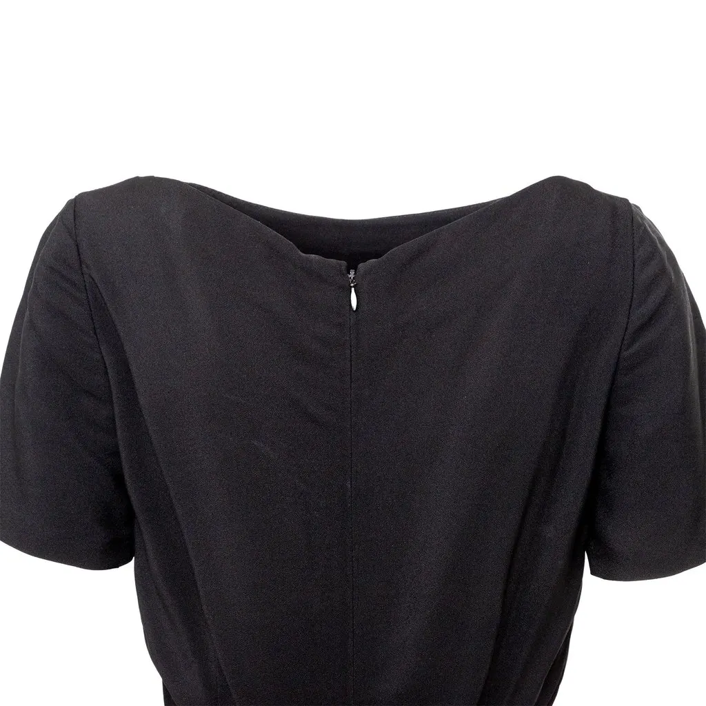Unsigned Guy Laroch Couture Dress - '70s Black Good - Model View