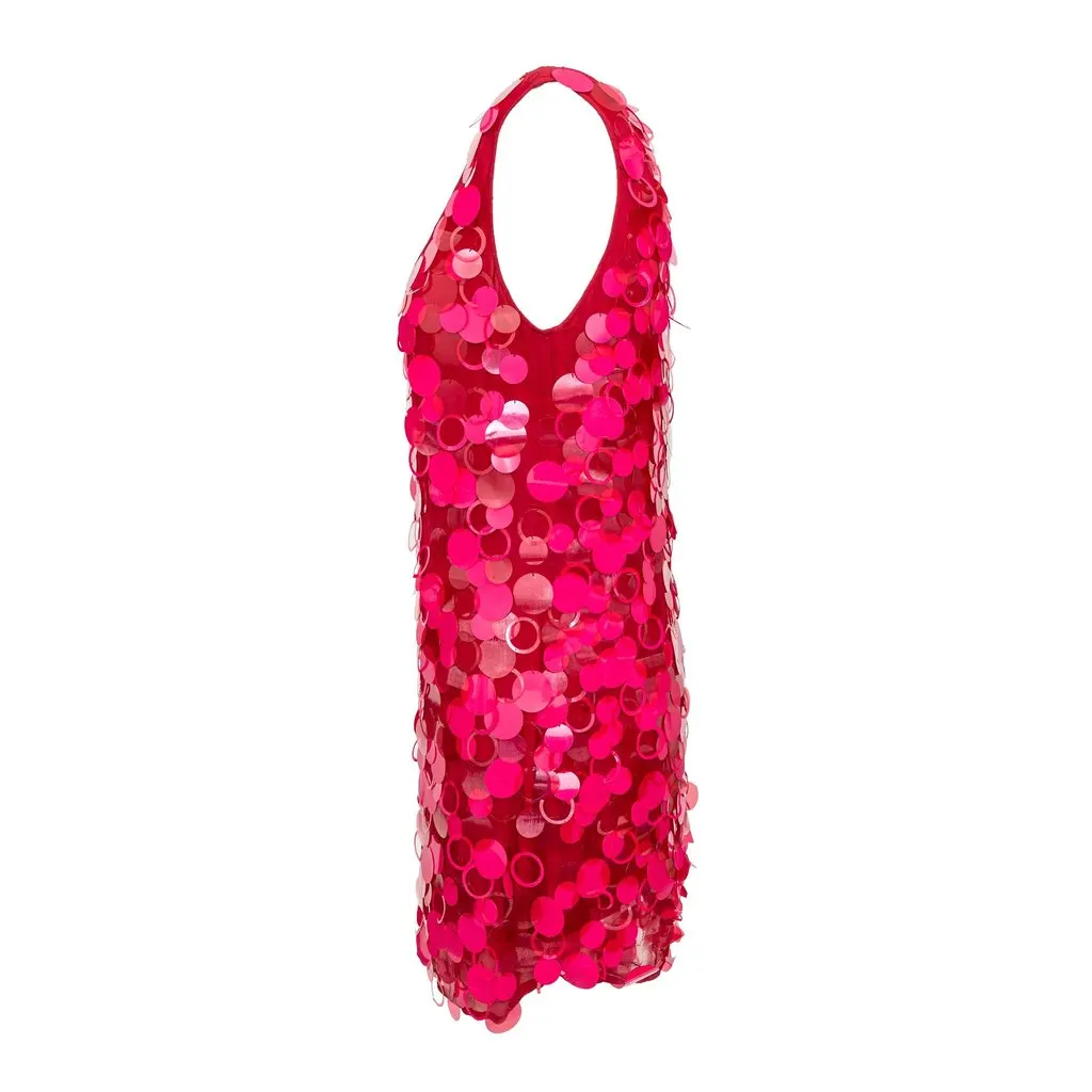 Unsigned Sequin Dress - '10s Pink Good - Back View