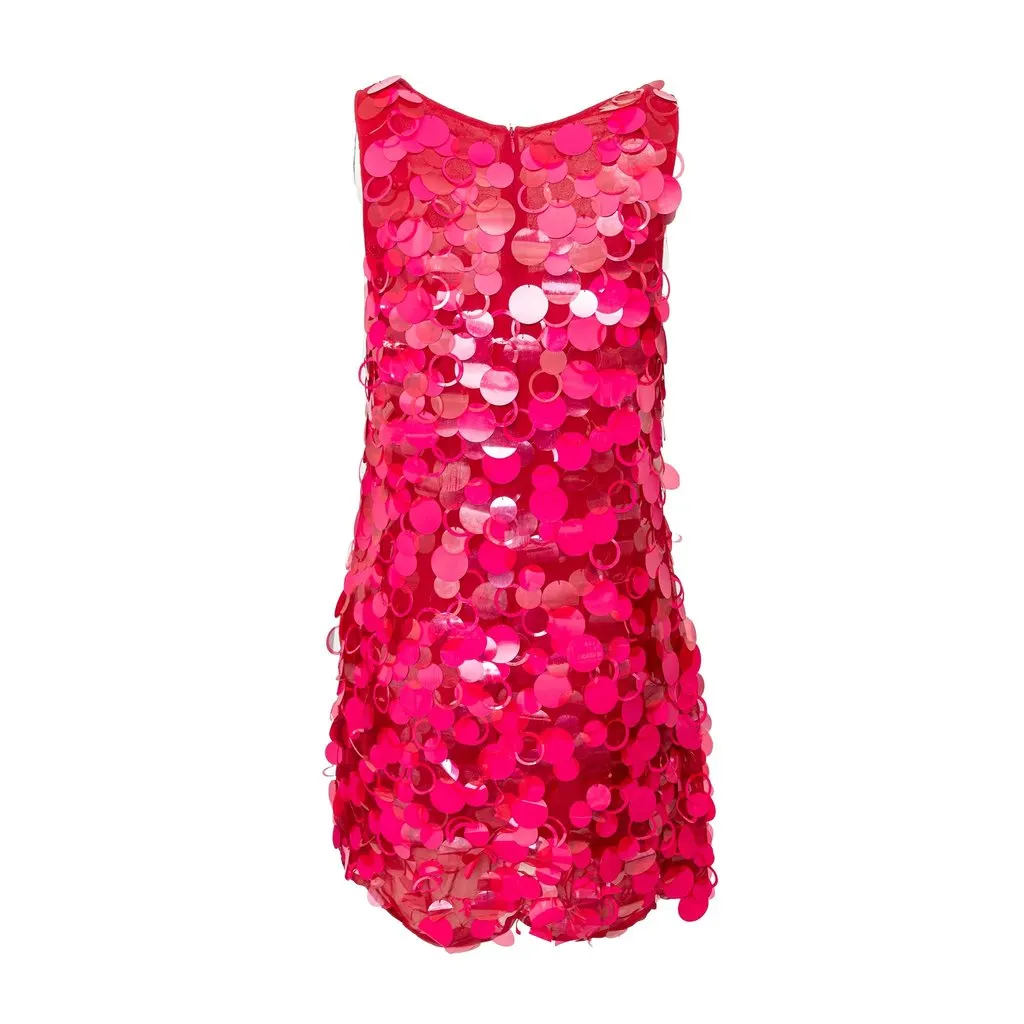 Unsigned Sequin Dress - '10s Pink Good - Inside View