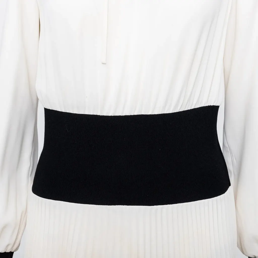Tory Burch Pleated Dress - '20s White Good - Model View