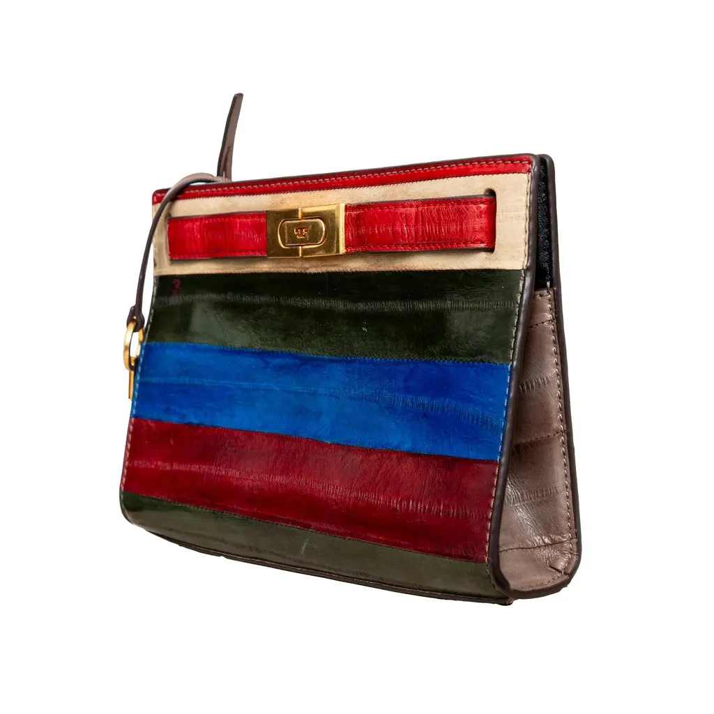 Tory Burch Colorblock Clutch - '00s Gold Leather Good - Back View