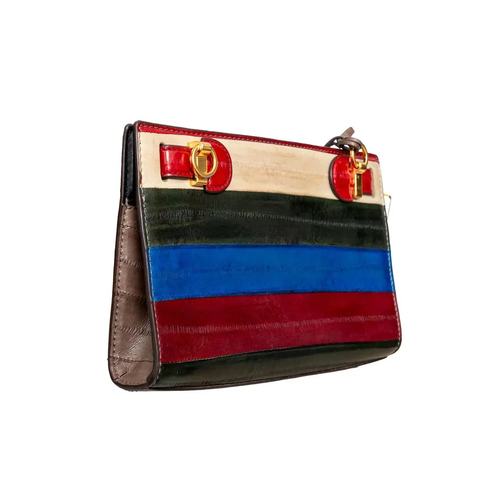 Tory Burch Colorblock Clutch - '00s Gold Leather Good - Inside View