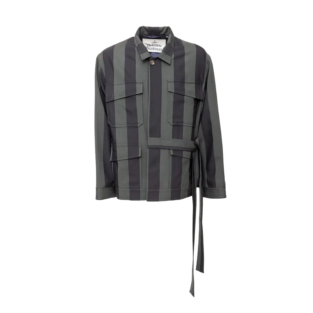 Vivienne Westwood Stripe Jacket - '10s MultiColor Good - Back View