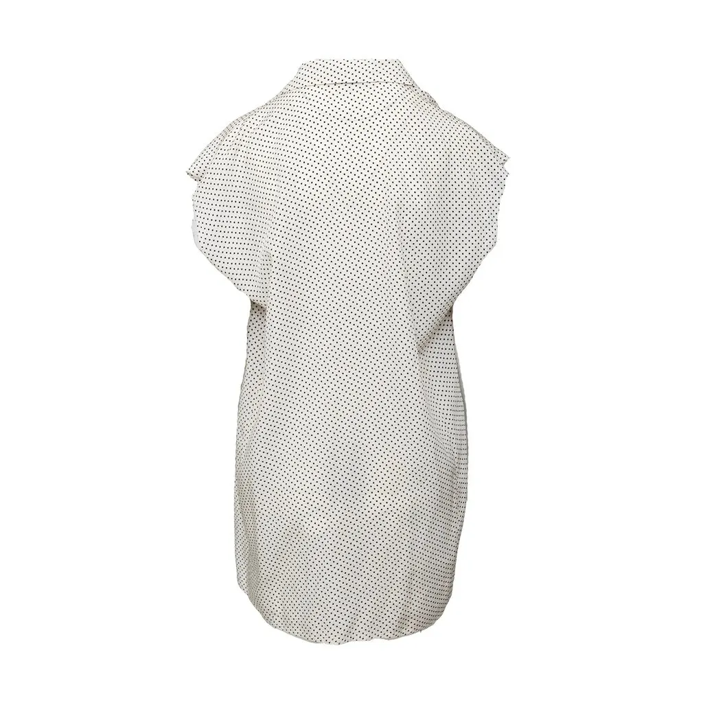 Unsigned Silk Top - '10s White Silk Good - Back View
