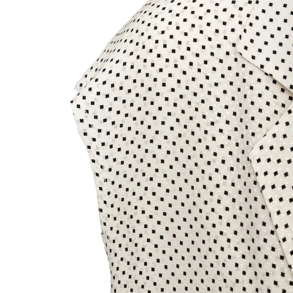 Unsigned Silk Top - '10s White Silk Good - Inside View