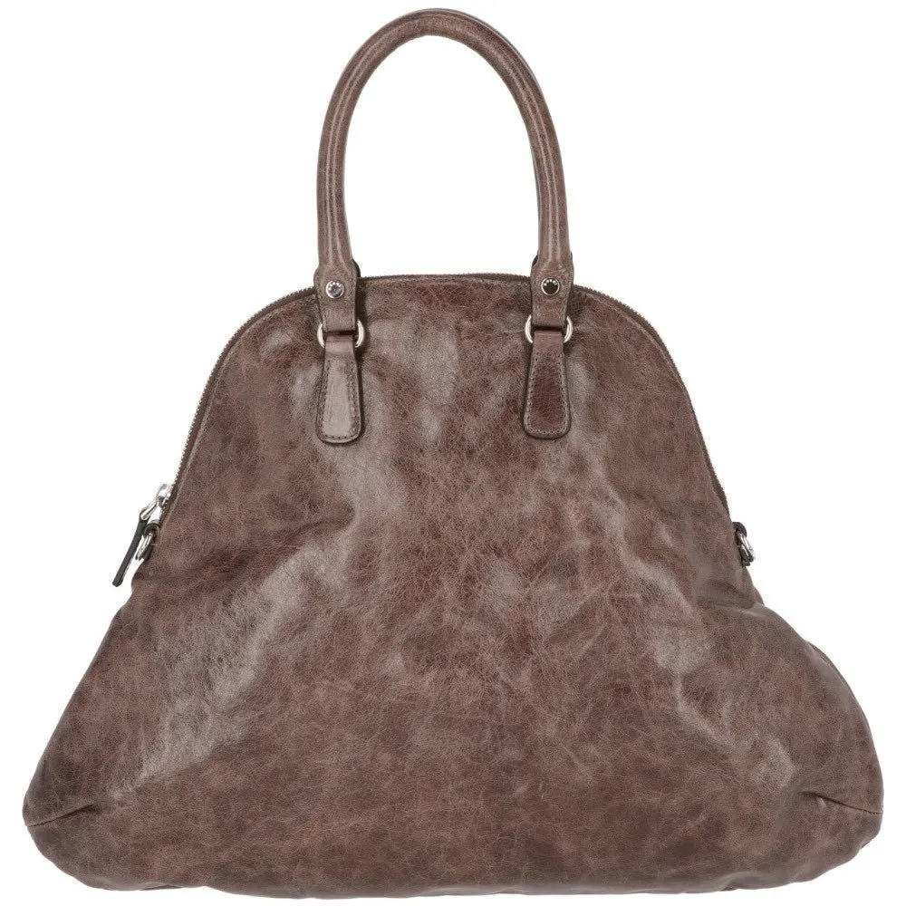 Marni Brown Leather Bag - 2000s Brown Leather Good - Back View