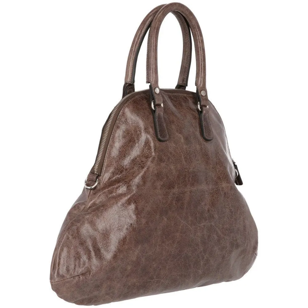 Marni Brown Leather Bag - 2000s Brown Leather Good - Inside View