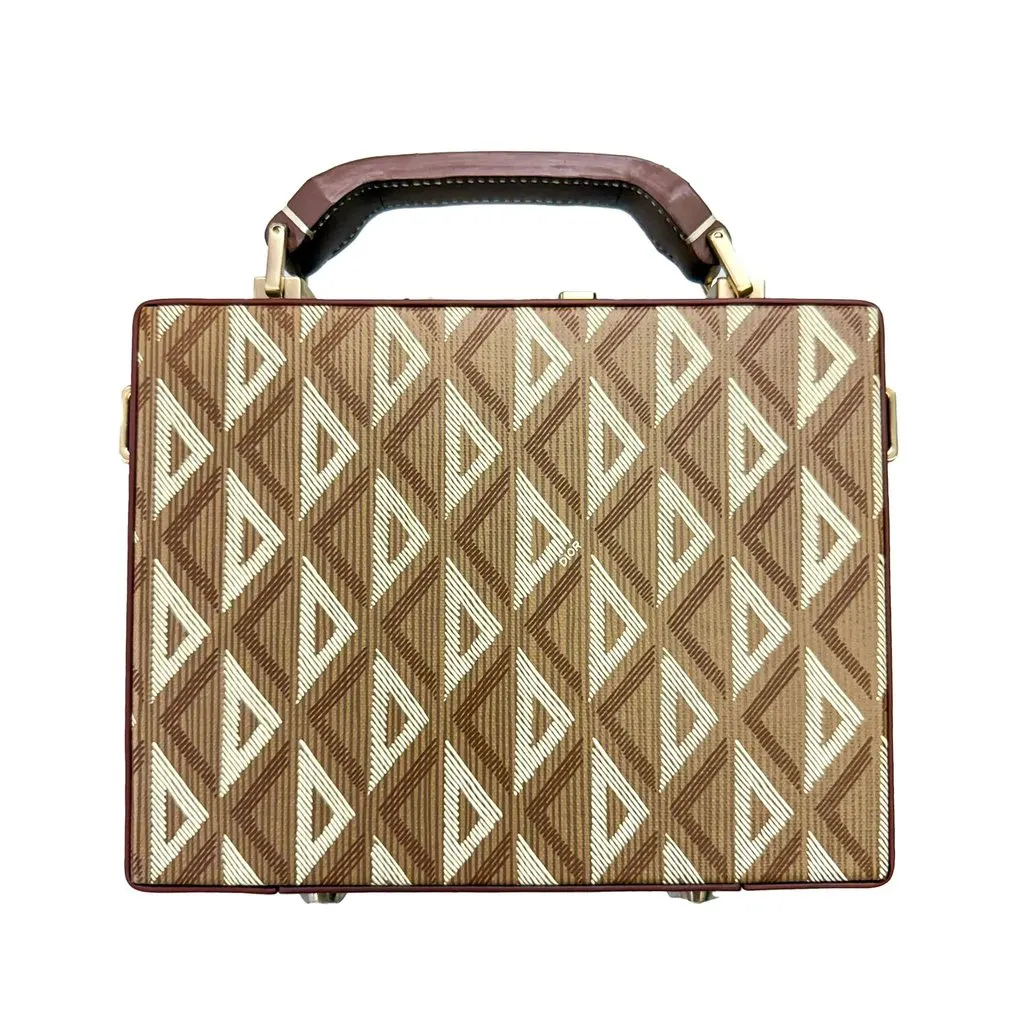 Dior CD Diamond Structured Box Bag – Toile de Dior, 1970s Inspiration Red Canvas Good - Back View