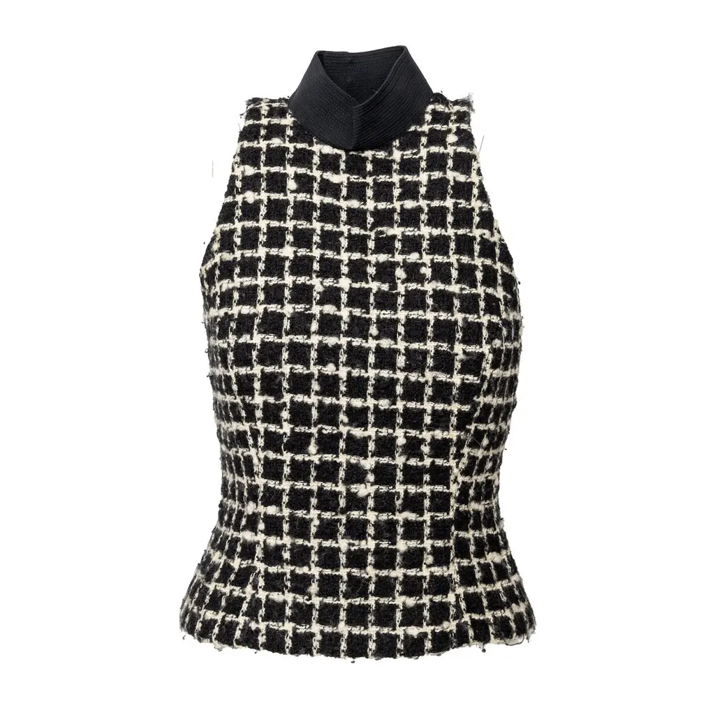 Versace Vintage Tweed Set - '90s MultiColor Tweed Good - Model View