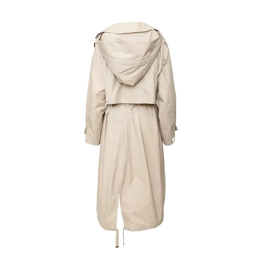 Max Mara Trench Coat - '10s Red Cotton Good - Inside View
