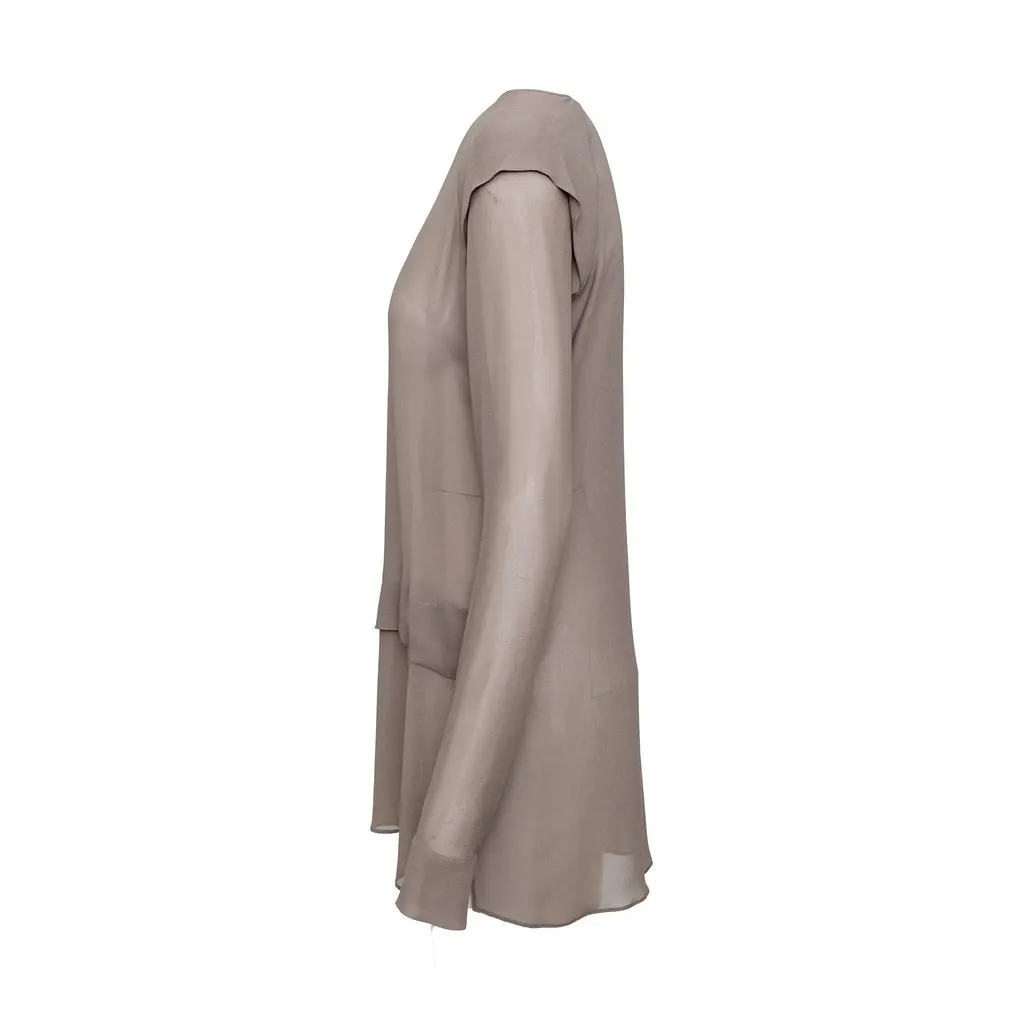 Unsigned Roberta Furlanetto Silk Set - '10s Grey Silk Good - Inside View