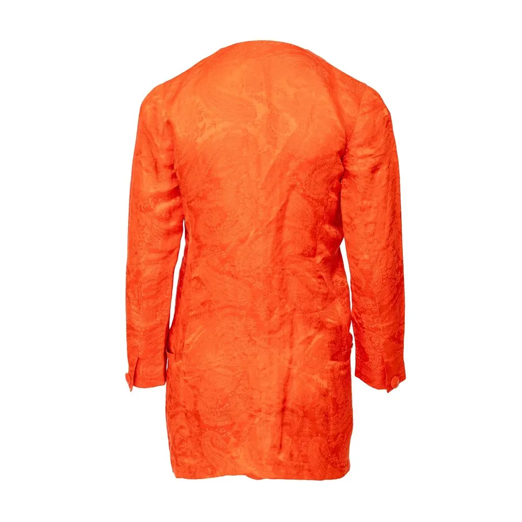 Gianni Versace Paisley Set - '90s Orange Silk Good - Box View