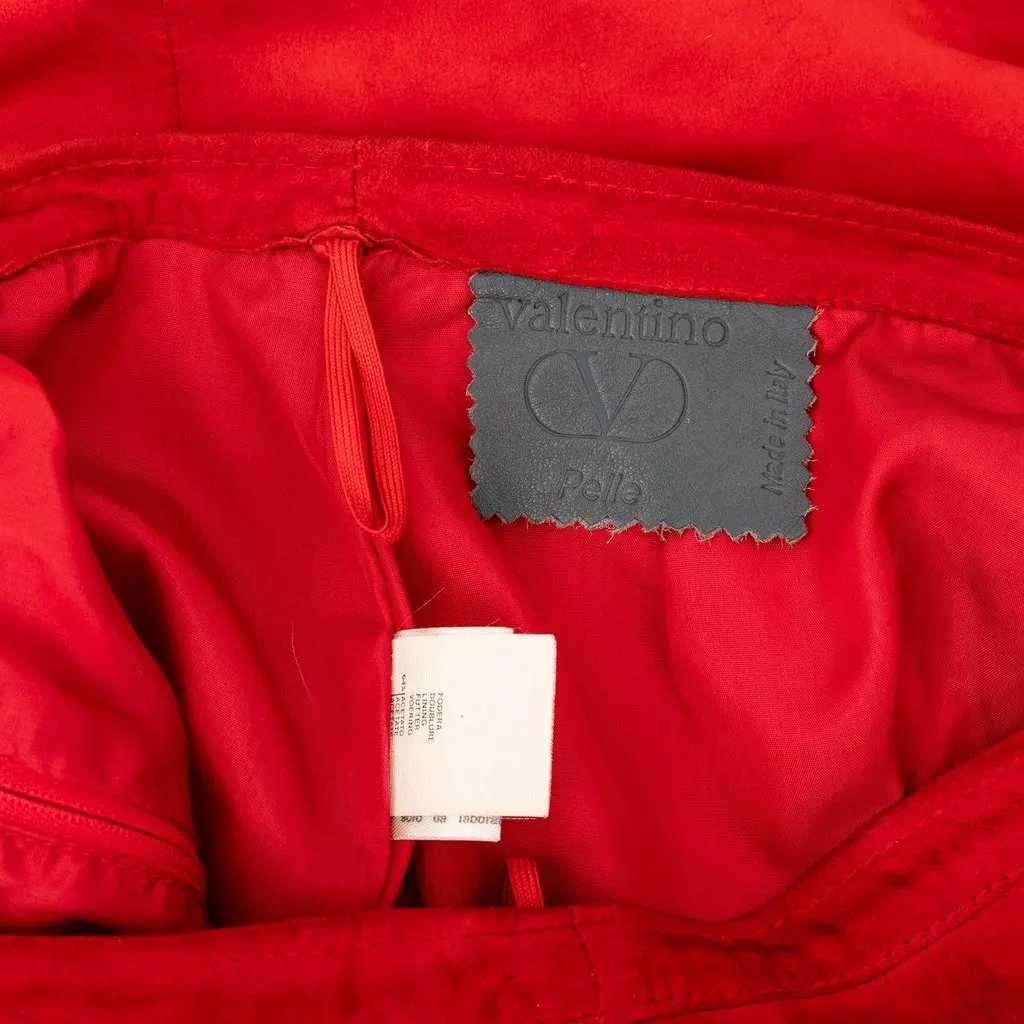 Valentino Mini Suede Skirt - '90s Red Suede Good - Box View