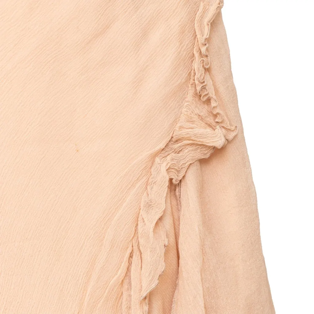 Blumarine Chiffon Skirt - '00s Red Satin Good - Box View