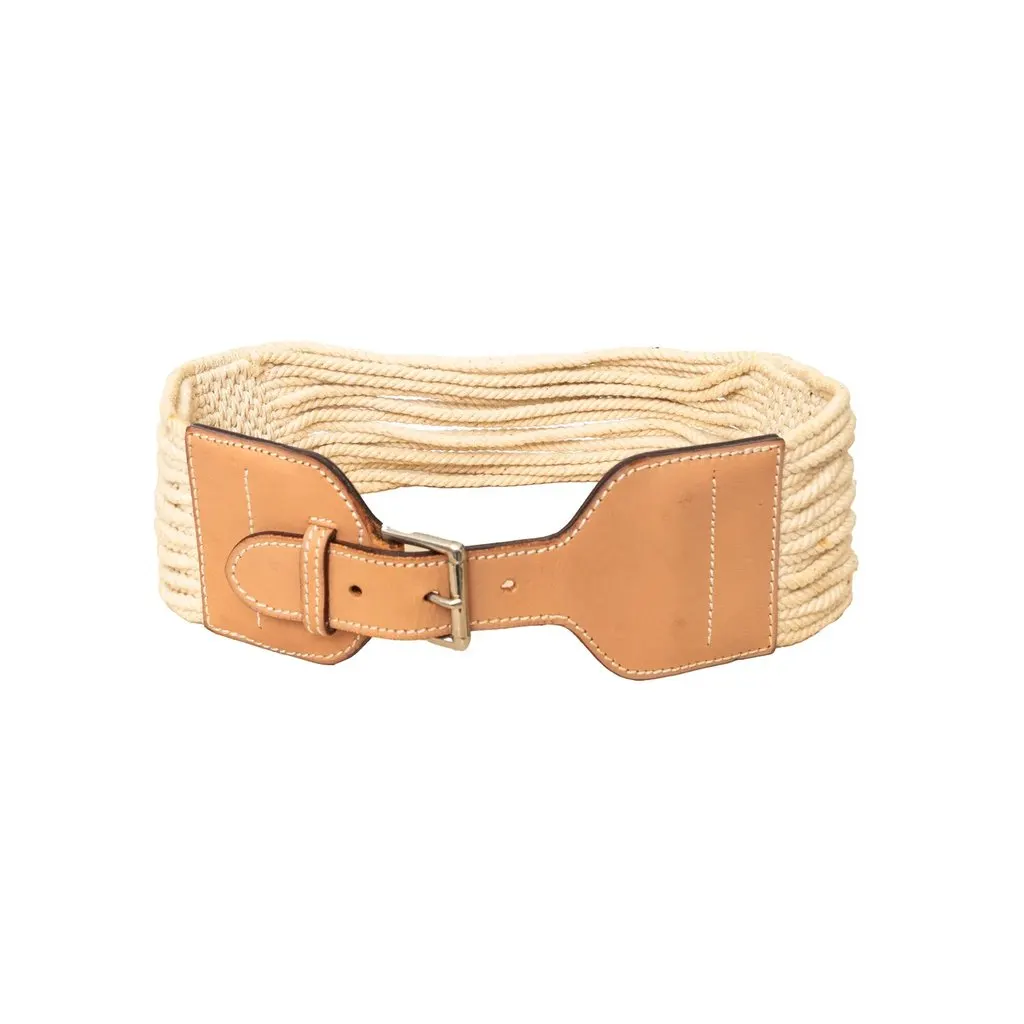 Alaïa Braided Belt - '00s Beige Leather Good - Front View