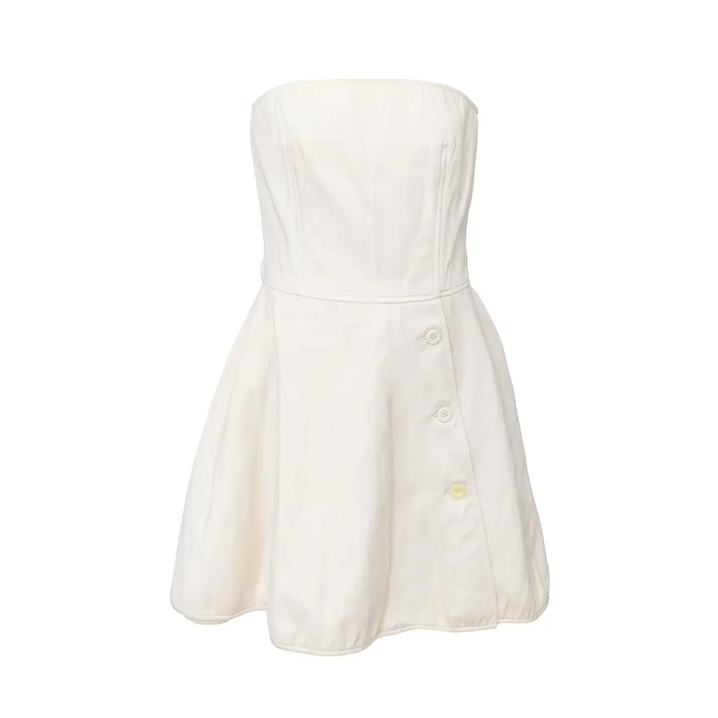 Valentino Boutique Mini Corset Dress - '00s White Lace Good - Front View