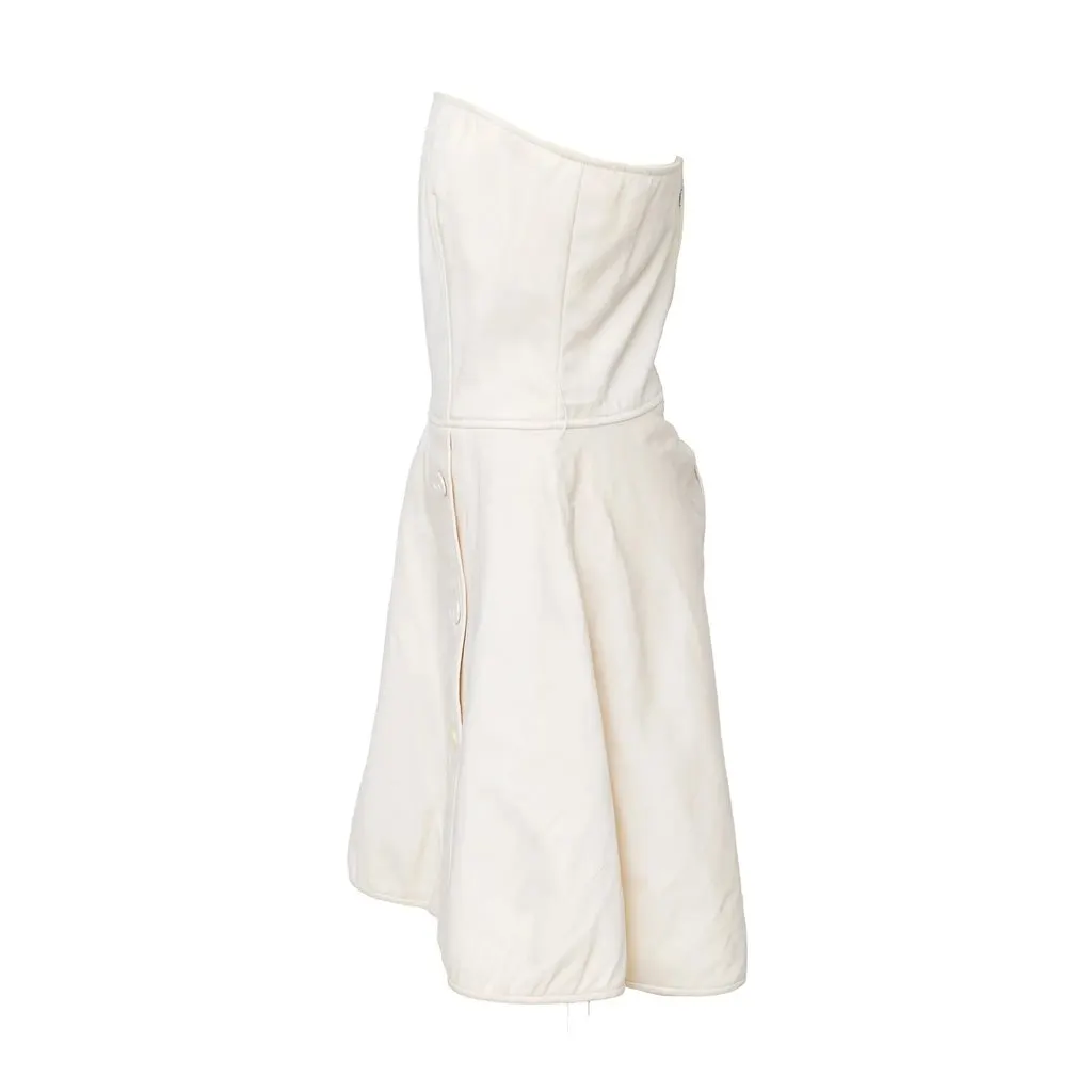 Valentino Boutique Mini Corset Dress - '00s White Lace Good - Back View