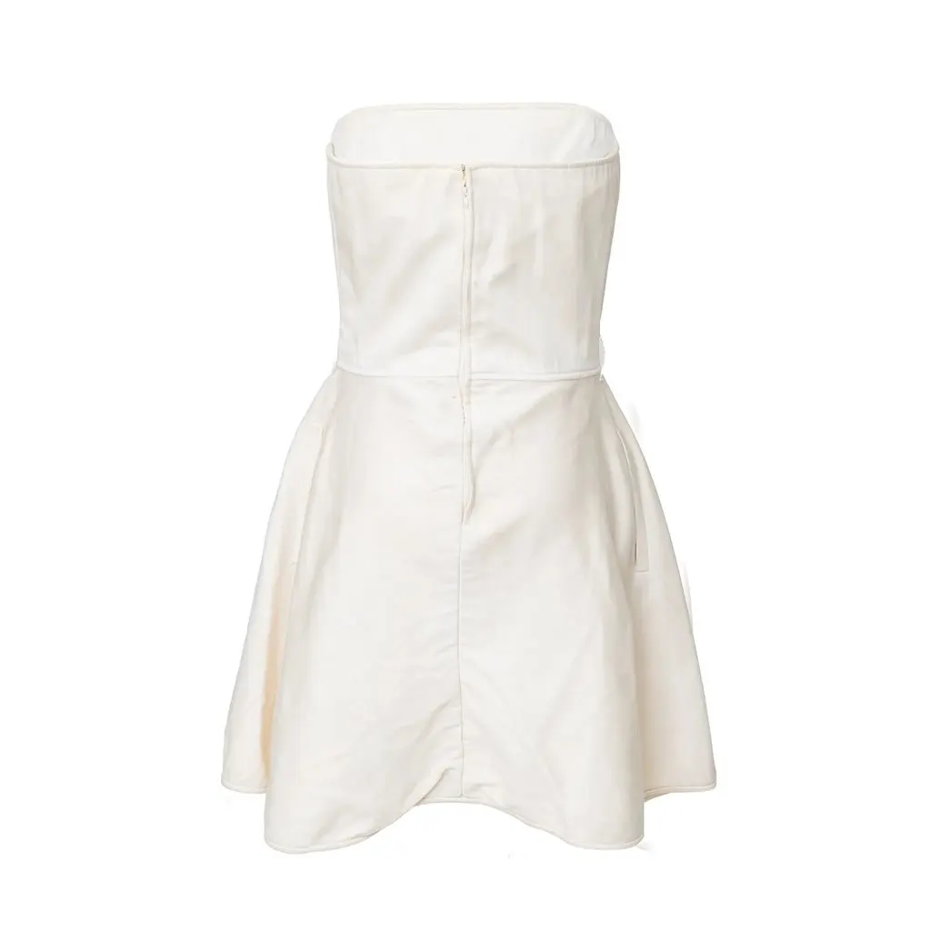 Valentino Boutique Mini Corset Dress - '00s White Lace Good - Inside View