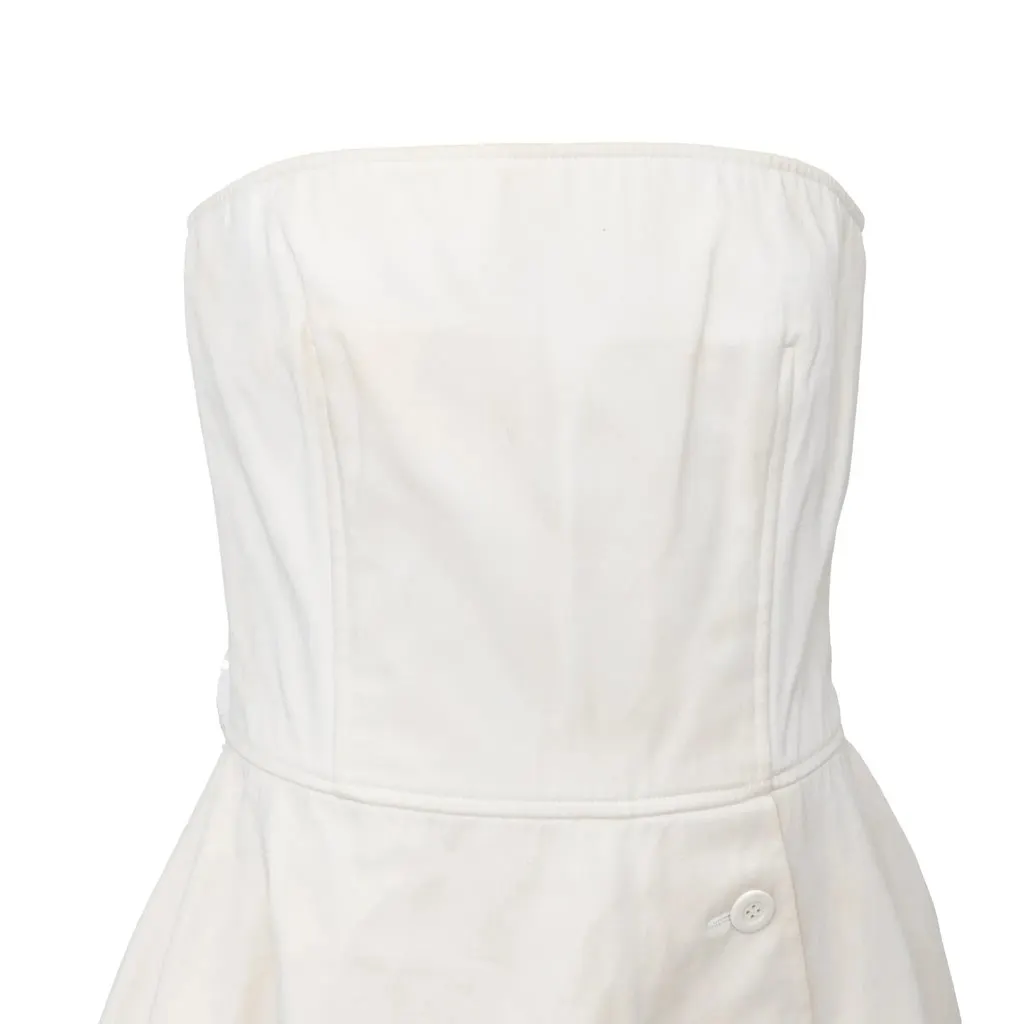 Valentino Boutique Mini Corset Dress - '00s White Lace Good - Model View