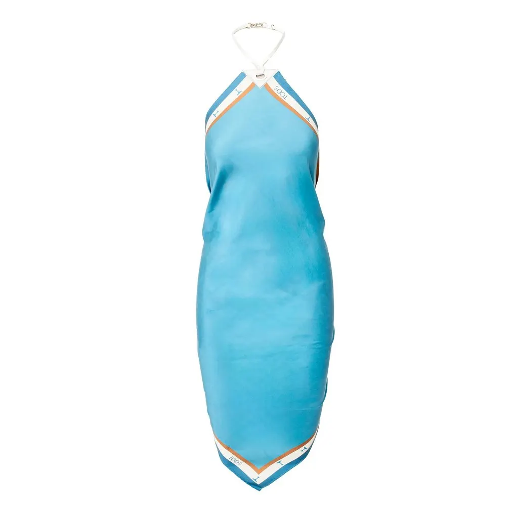 Tod's Scarf Dress - '10s MultiColor Silk Good - Front View