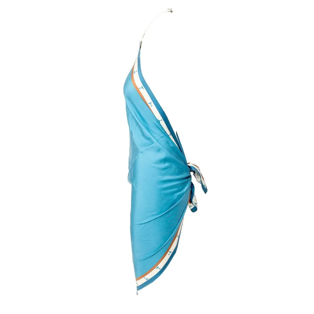 Tod's Scarf Dress - '10s MultiColor Silk Good - Back View