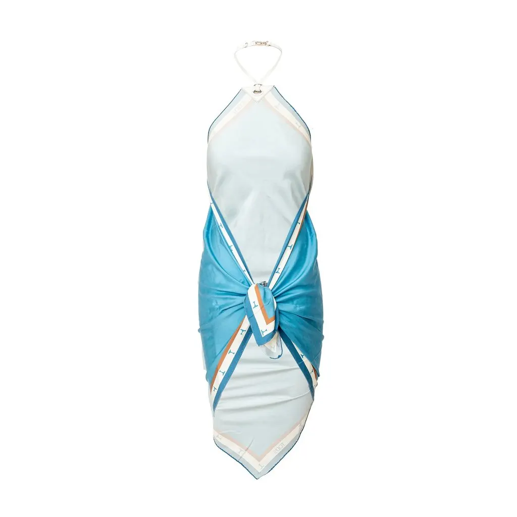 Tod's Scarf Dress - '10s MultiColor Silk Good - Inside View