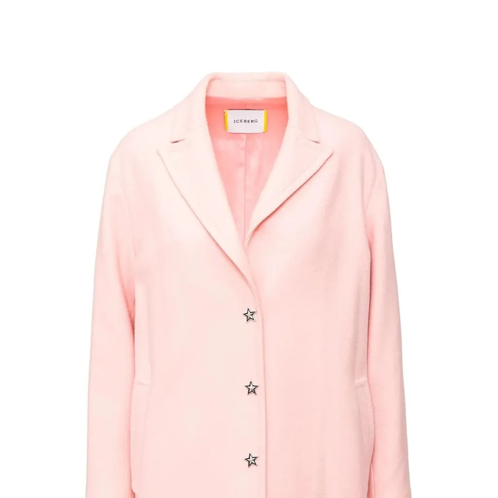Unsigned Iceberg Long Coat - '10s Pink Wool Good - Model View