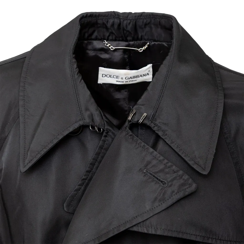 Dolce & Gabbana Trench Coat - '10s Black Good - Model View