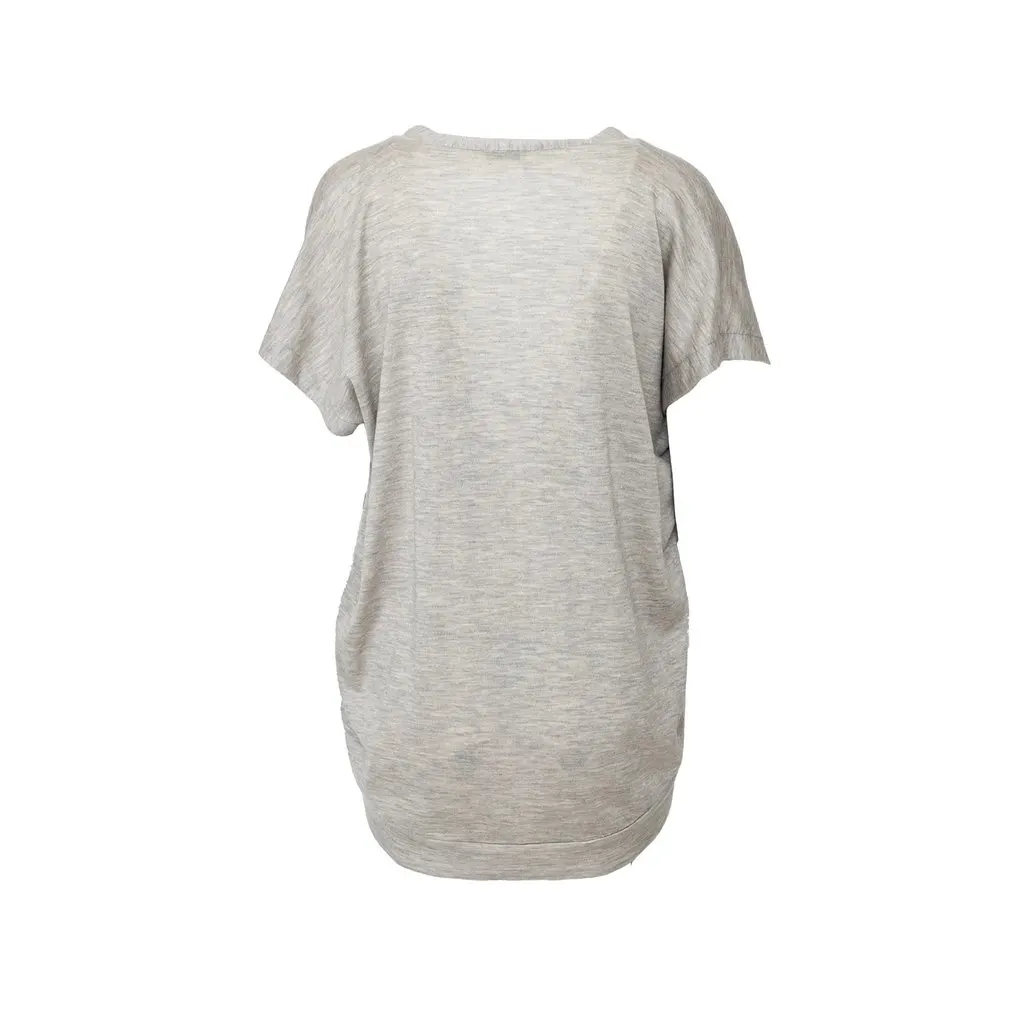 Brunello Cucinelli Cashmere Top - '10s Grey Wool Good - Back View