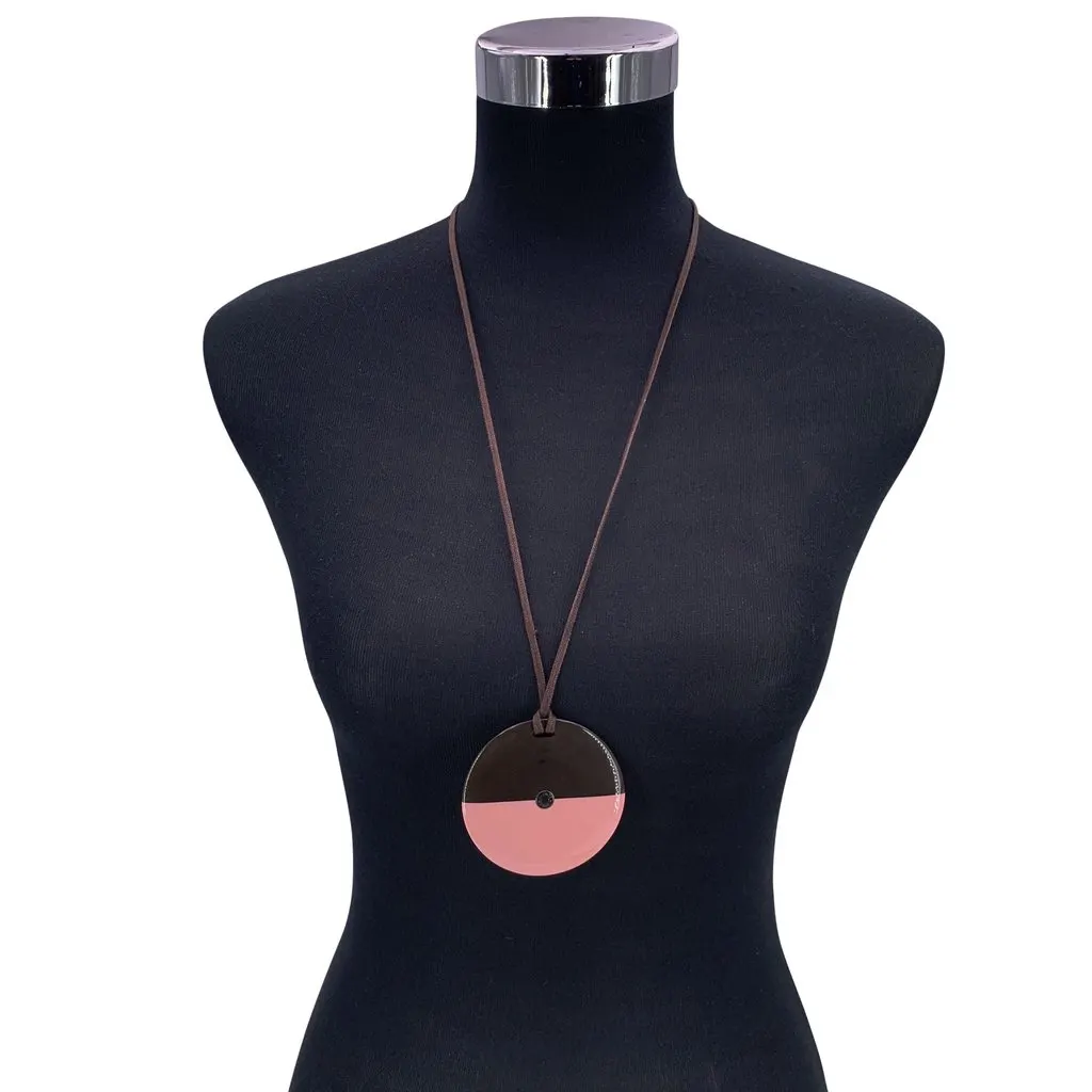 Hermes Necklace Pink Lace Good - Back View