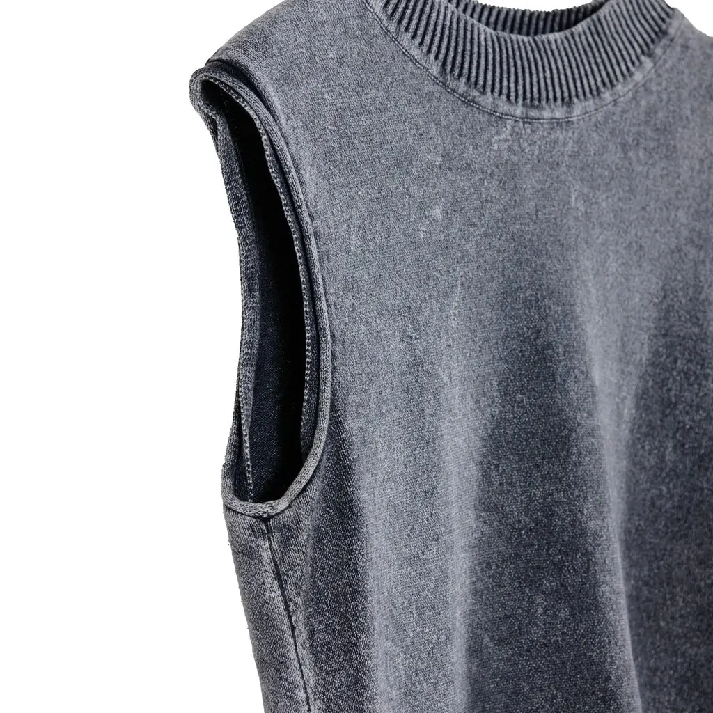 Unsigned Callaghan by Nicolas Ghesquière Cotton Knit Top - '90s Grey Cotton Good - Inside View