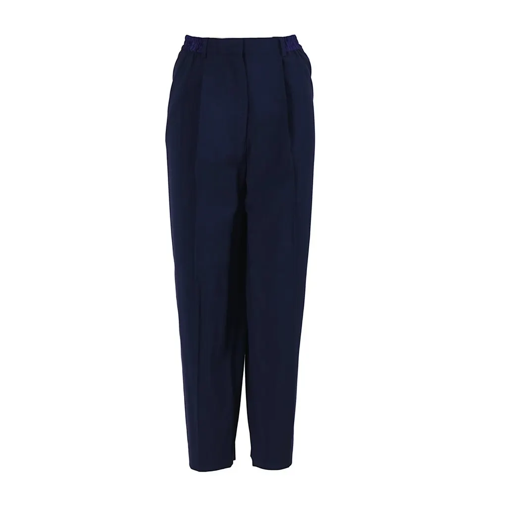 Acne Studio Milica Wool-Blend Pants Navy - '10s Navy Wool Good - Front View