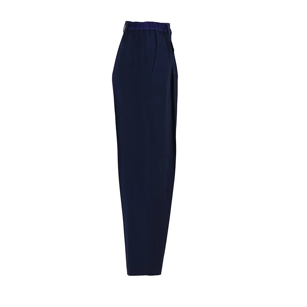 Acne Studio Milica Wool-Blend Pants Navy - '10s Navy Wool Good - Back View