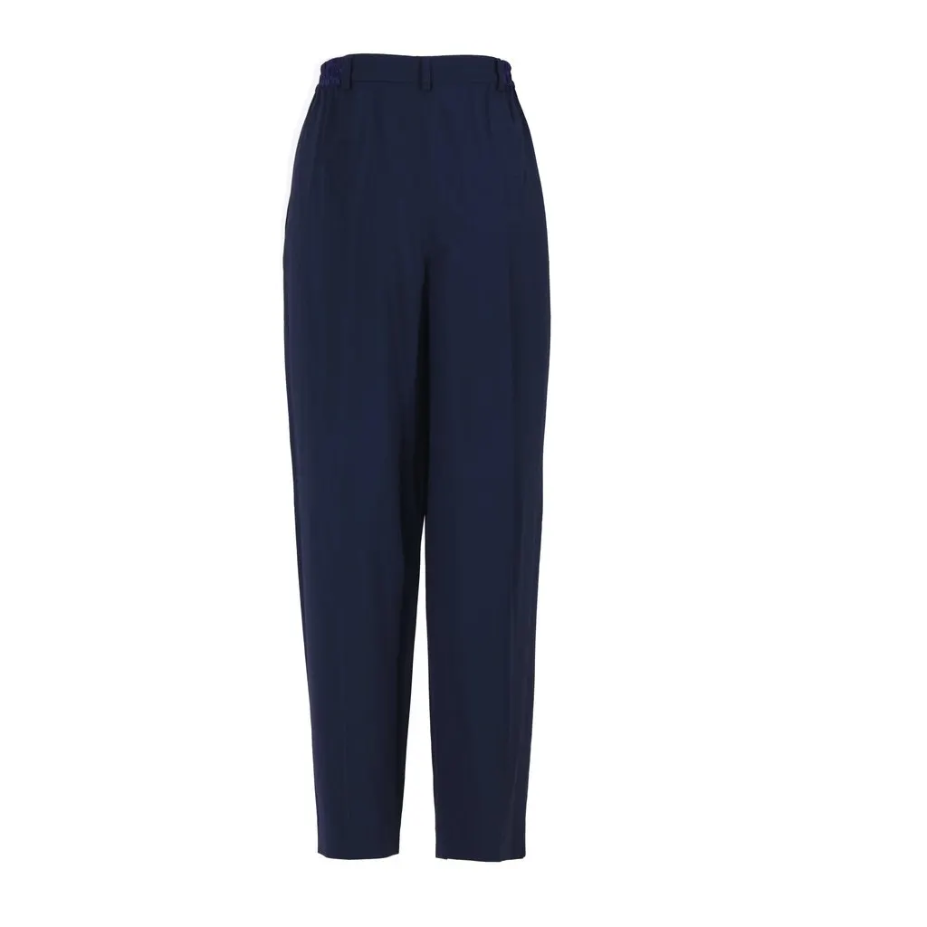 Acne Studio Milica Wool-Blend Pants Navy - '10s Navy Wool Good - Inside View
