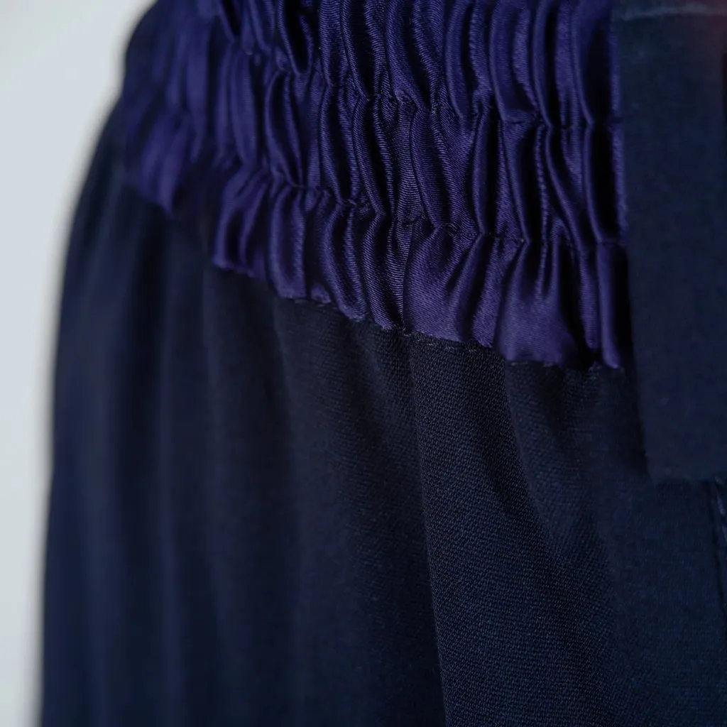 Acne Studio Milica Wool-Blend Pants Navy - '10s Navy Wool Good - Model View