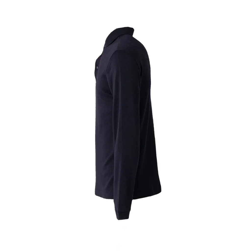Giorgio Armani Navy Cashmere Polo - '10s Navy Wool Good - Back View