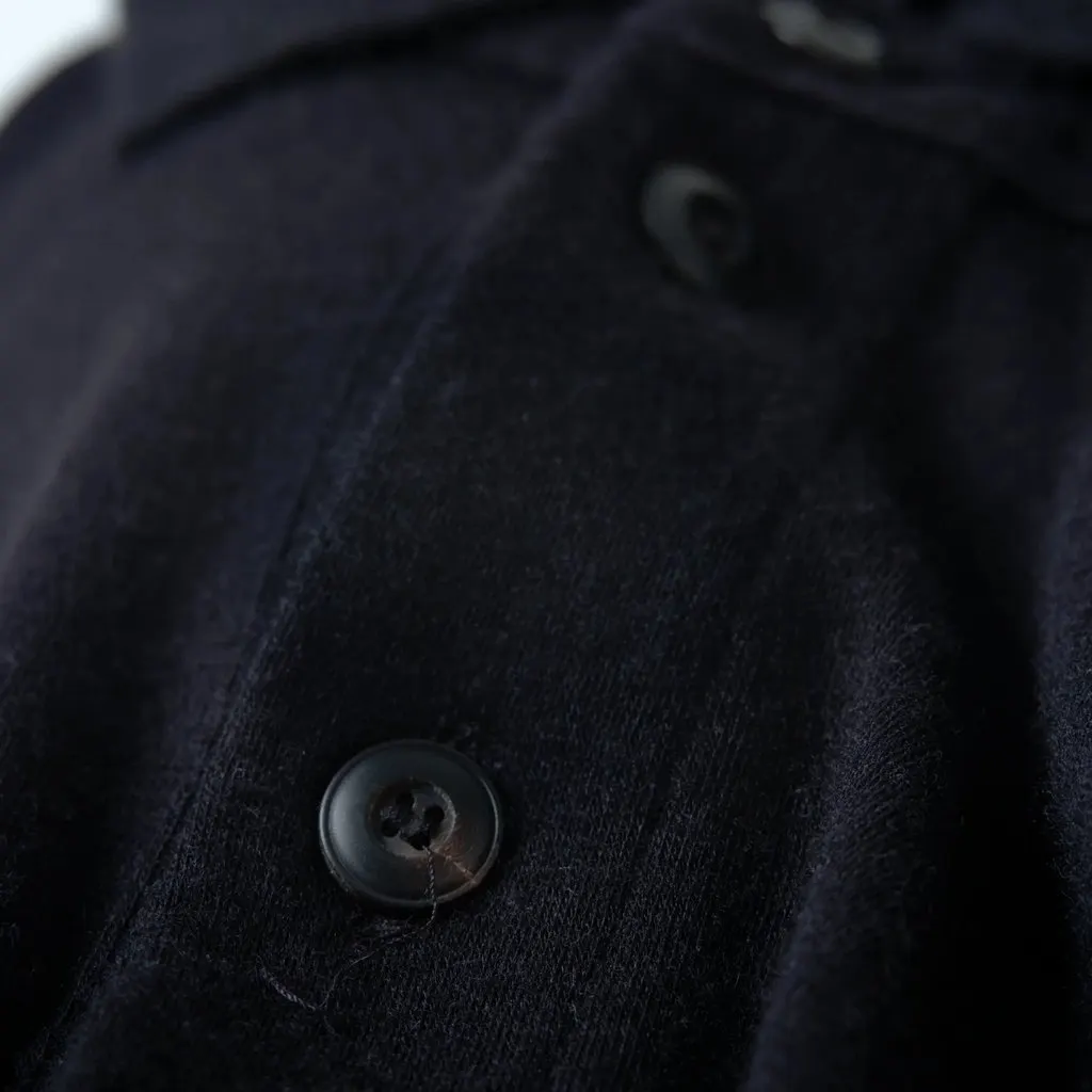Giorgio Armani Navy Cashmere Polo - '10s Navy Wool Good - Model View