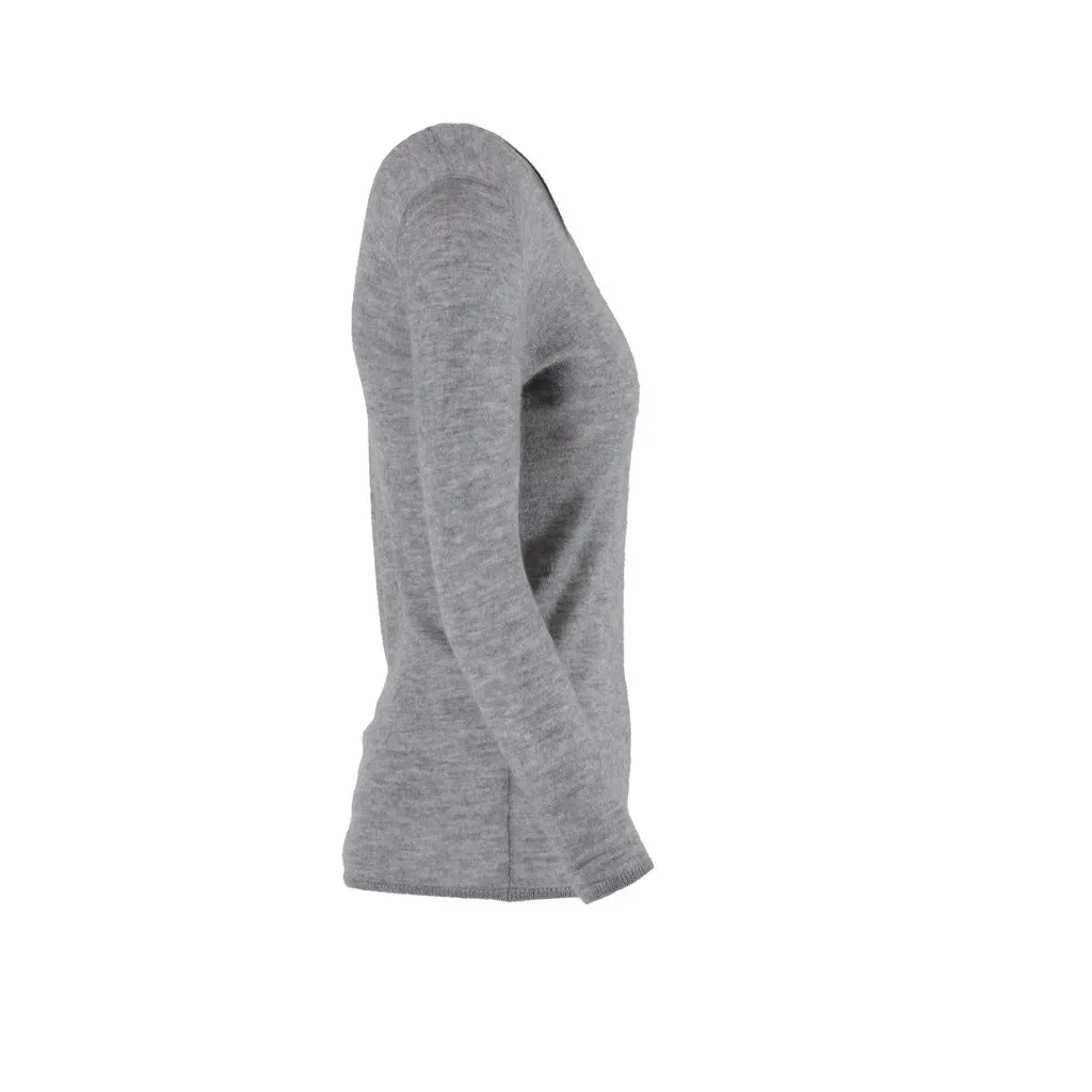 Brunello Cucinelli Cashmere V-Neck Sweater - '10s Grey Wool Good - Back View