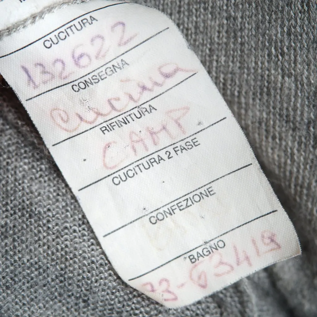 Brunello Cucinelli Cashmere V-Neck Sweater - '10s Grey Wool Good - Box View